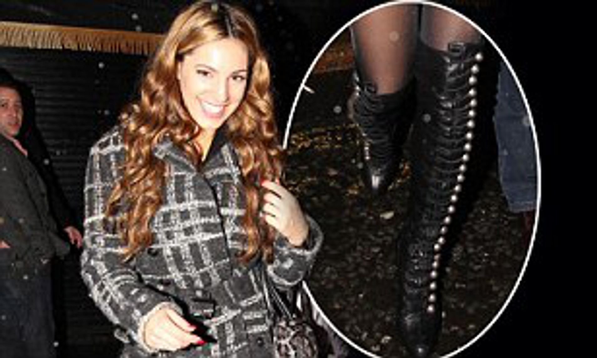 Kelly brook breaks out her favourite thigh high dominatrix