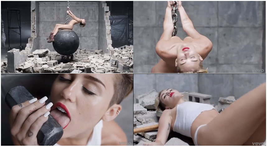 Miley cyrus twerking two black dicks