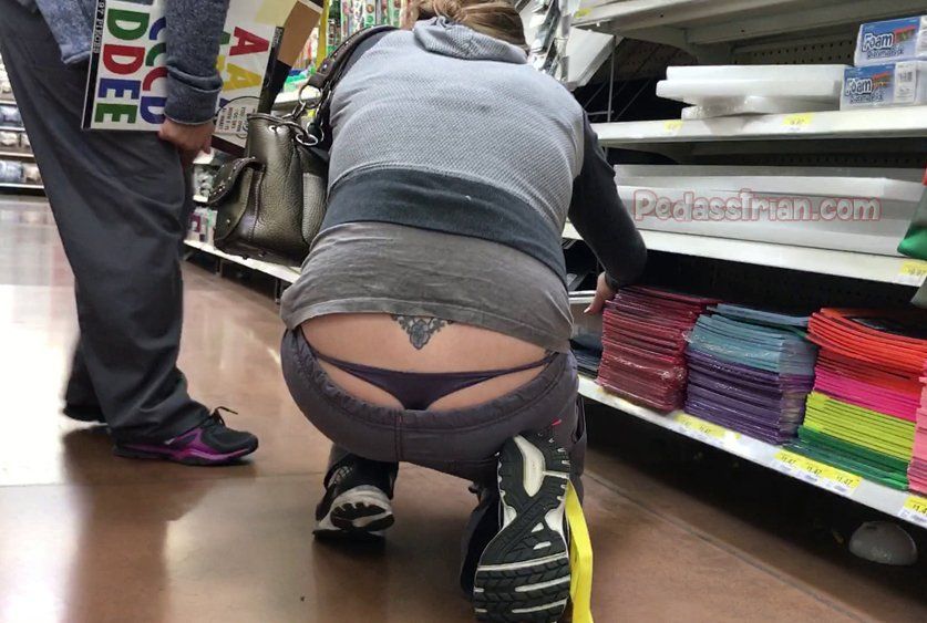 Thong exposed in public