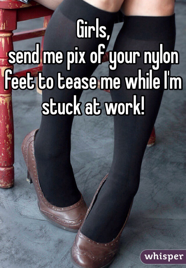 Girls feet in nylon