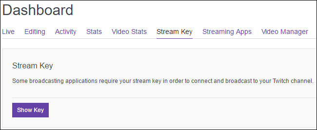 Where to put stream key in obs