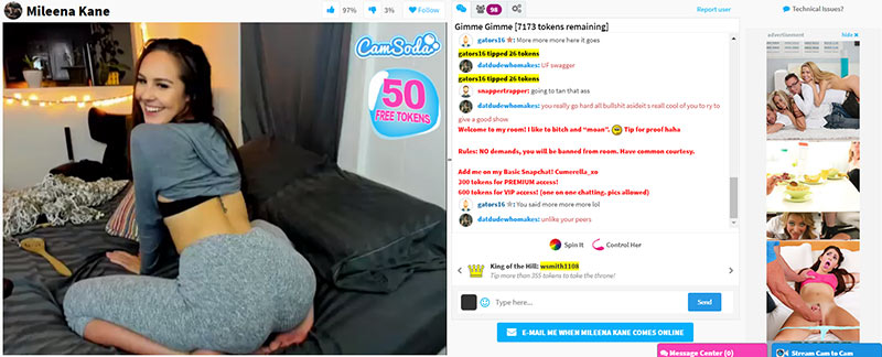 Adult wecam free tokens with sign up