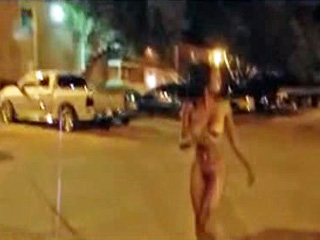 Walking nude at night